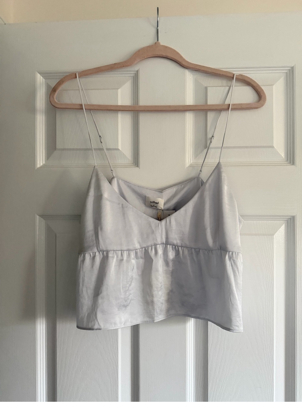 Aritzia Pale Blue/Gray Camisole Tank Top - Lightweight Spaghetti Straps